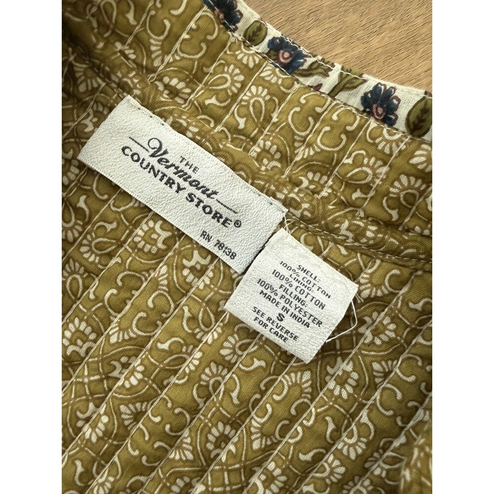 THE VERMONT COUNTRY STORE S quilted cotton floral coat barn jacket reversible - Picture 7 of 10